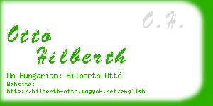 otto hilberth business card