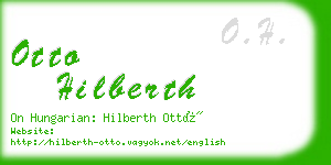 otto hilberth business card